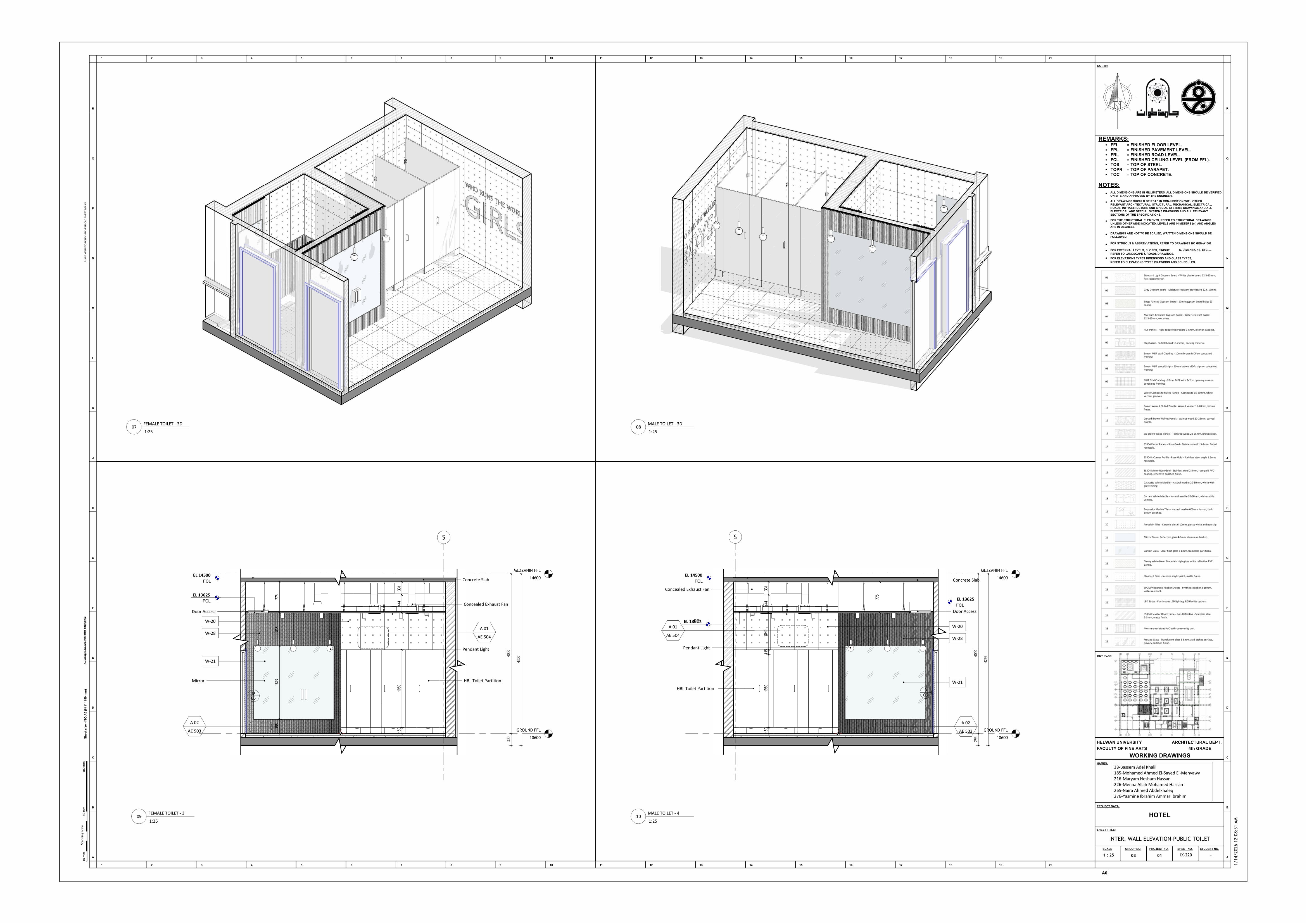 Blue Hotel | 3-Star Hotel Working Drawings-91