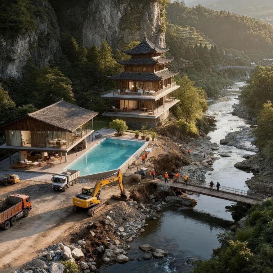 山间溪谷疗愈民宿:设计营造与运营的诗意篇章-12