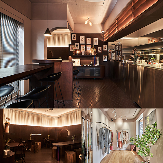 感性空间重塑，103 平米咖啡服饰店室内设计展示-1