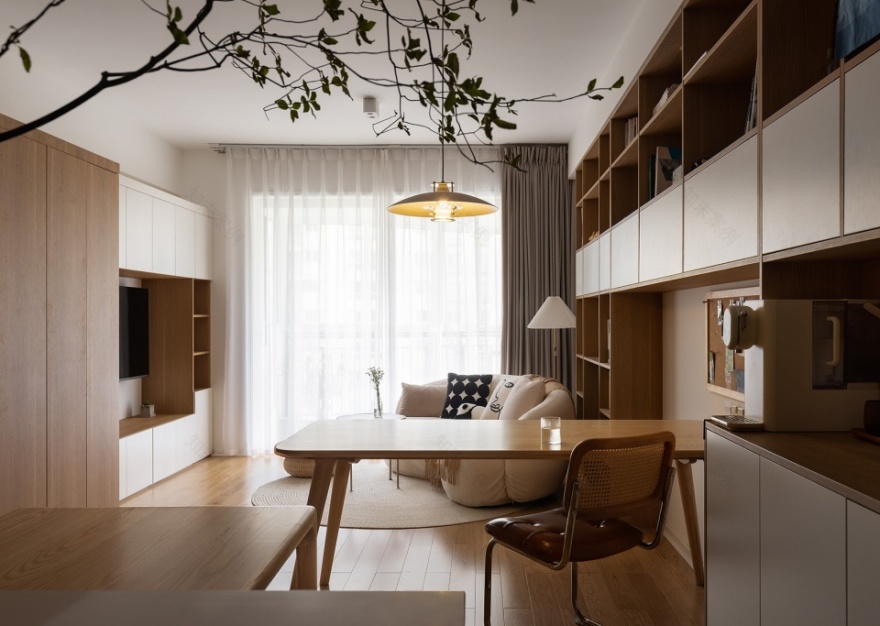 抽象美学融入景观设计师婚房,拓扑几何打造诗意空间-3