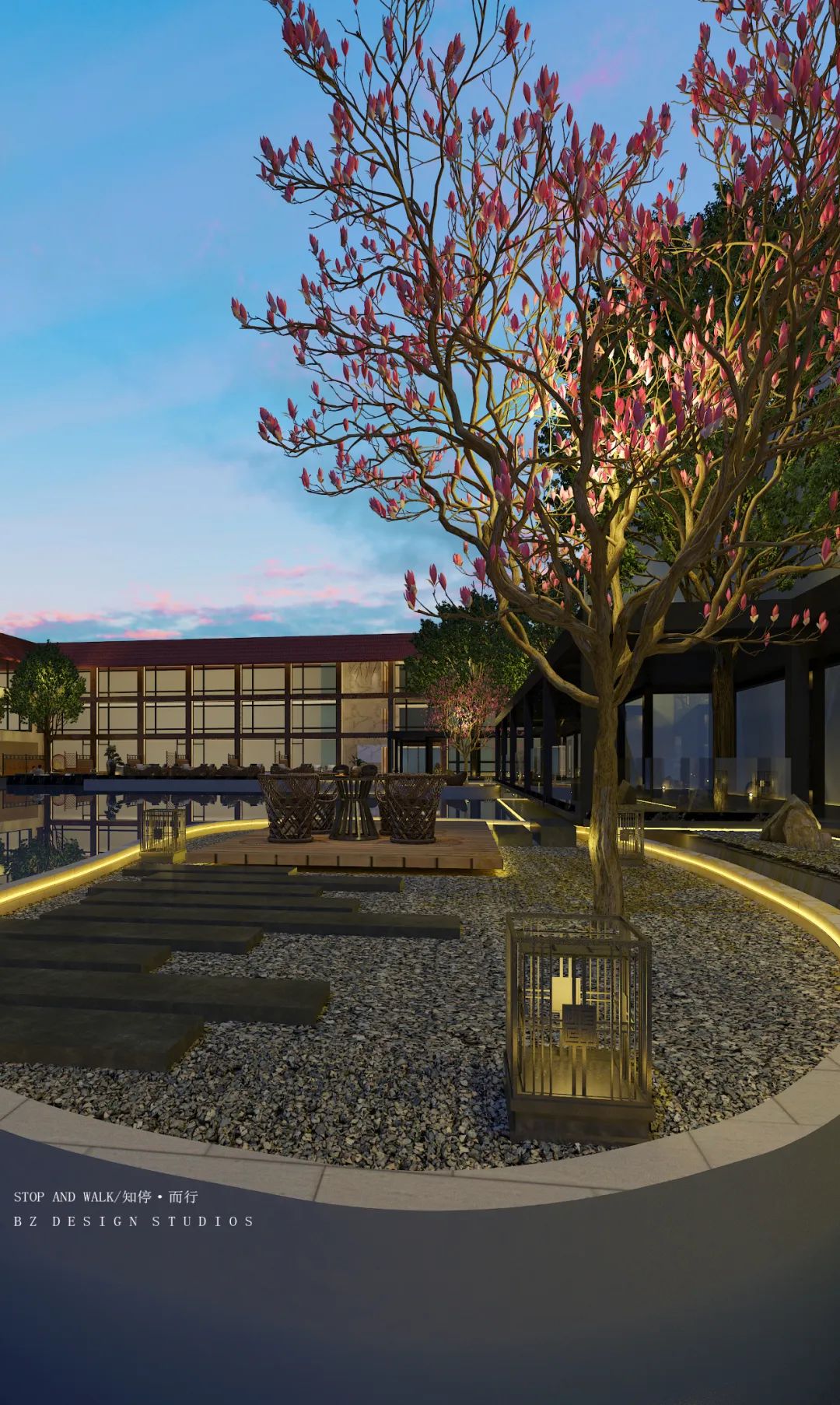 寻古韵之境,品清茶淡然——盐城庭院设计-23