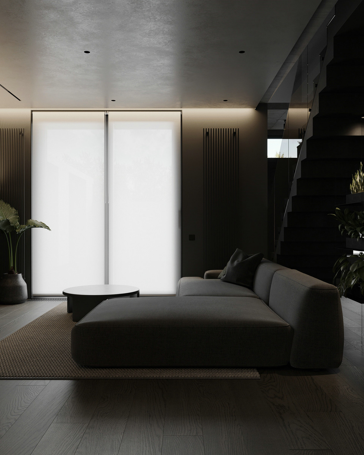 黑色系复试公寓设计 一种极致的高级感！-5