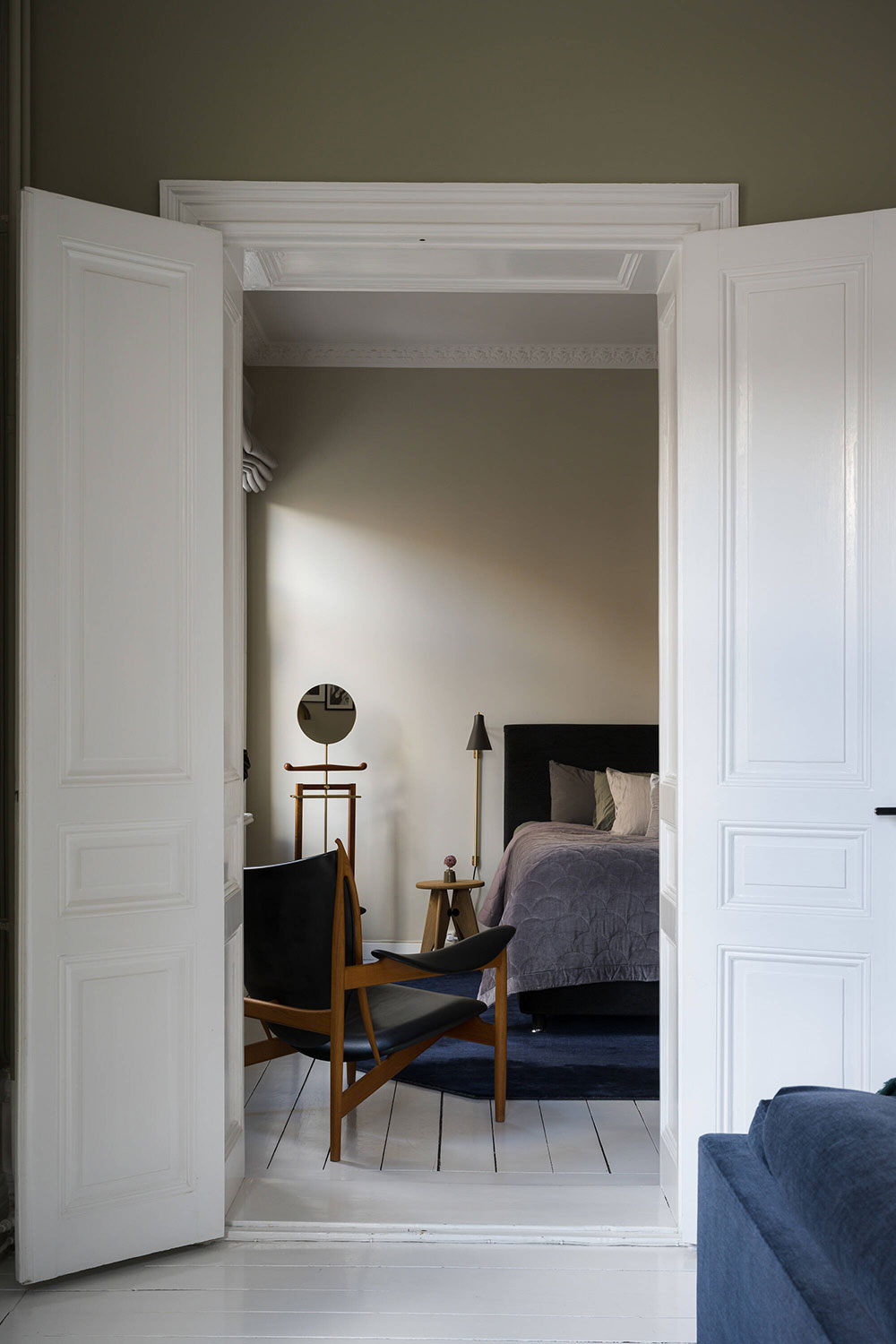 斯德哥尔摩橄榄绿公寓，冲浪板成独特装饰-23