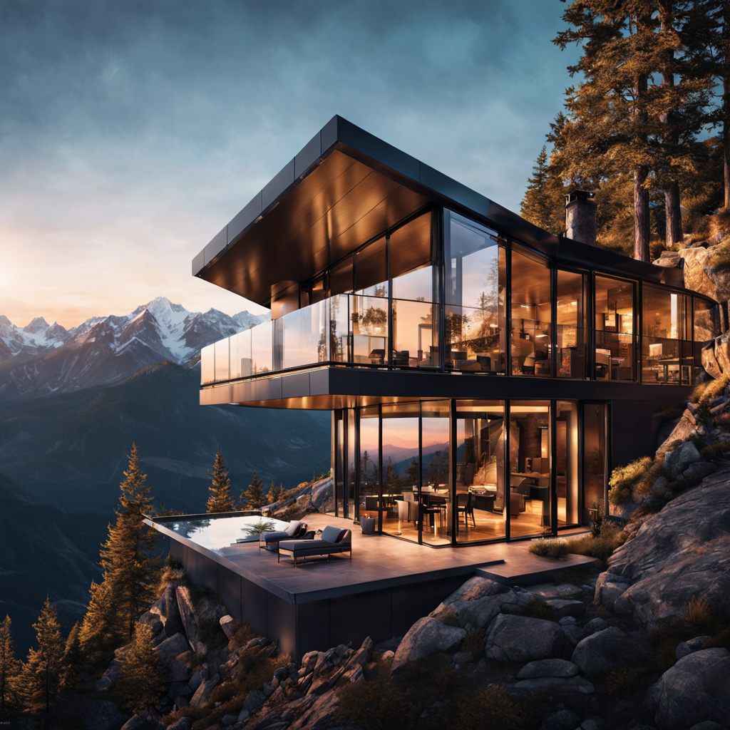 玻璃和钢结构房屋-26