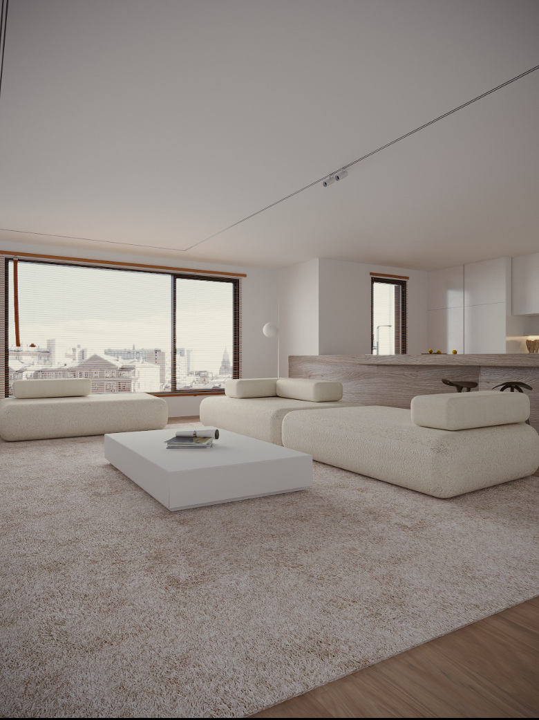 200㎡ 现代简约奶油风大平层-6