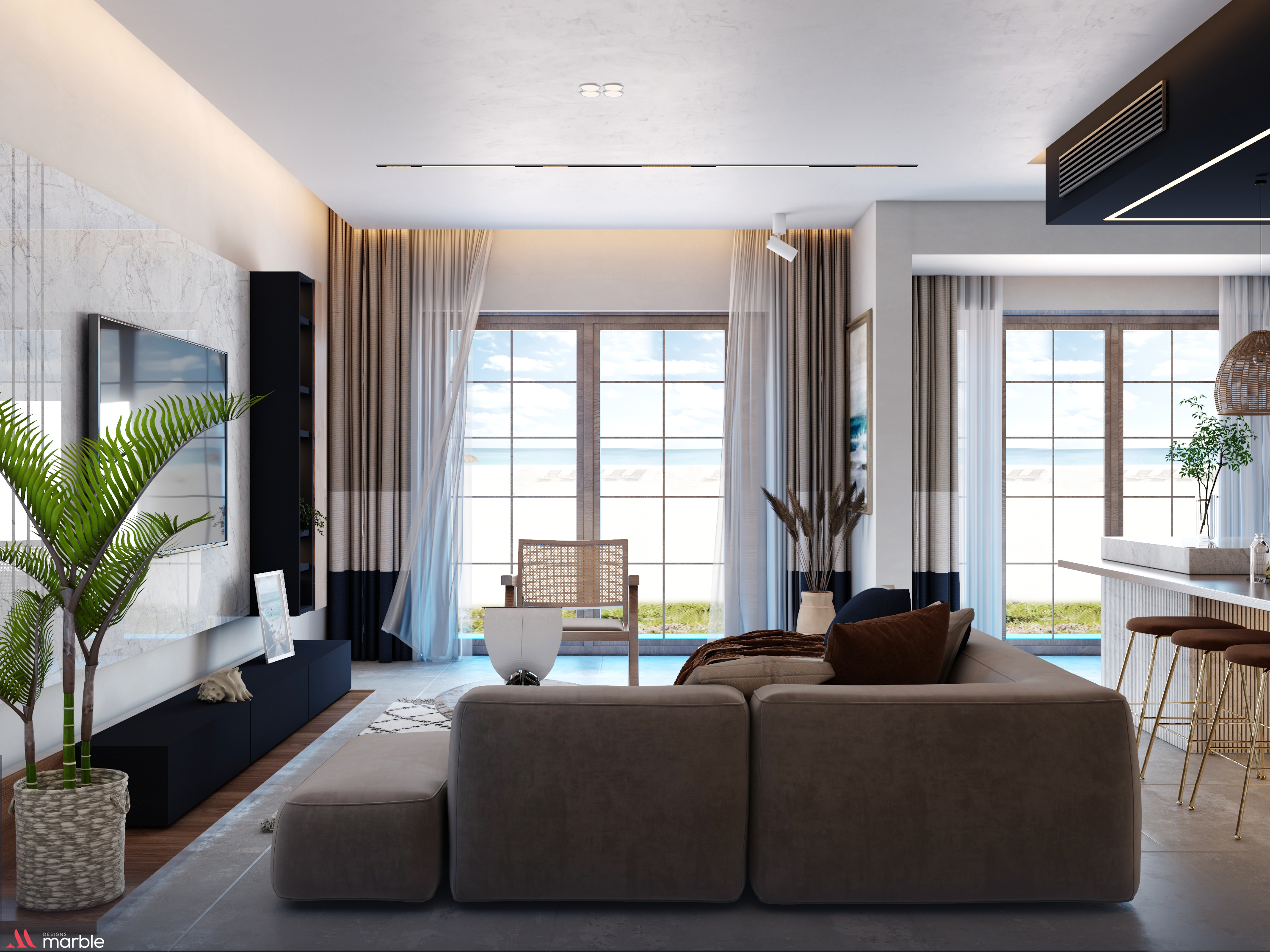 海岸接待与厨房丨Rana Hamdy-7