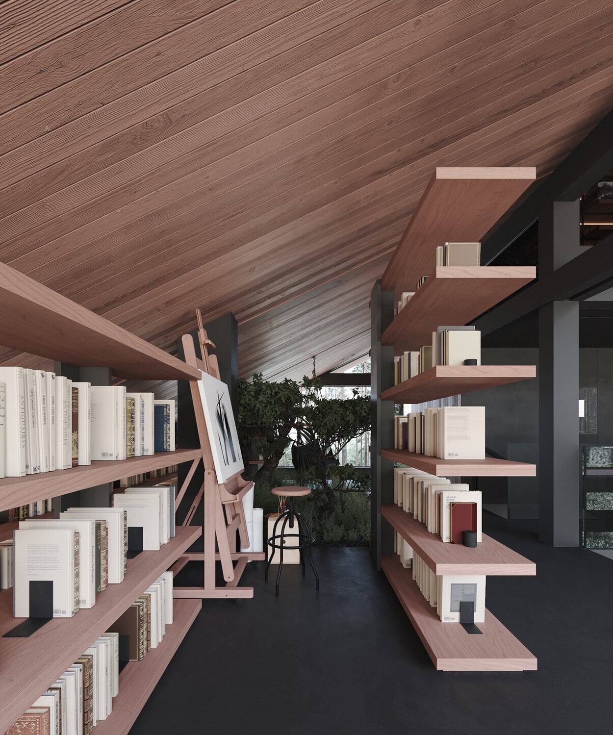 莫斯科森林中的自然共生别墅丨Stephen Tsymbaliuk-28