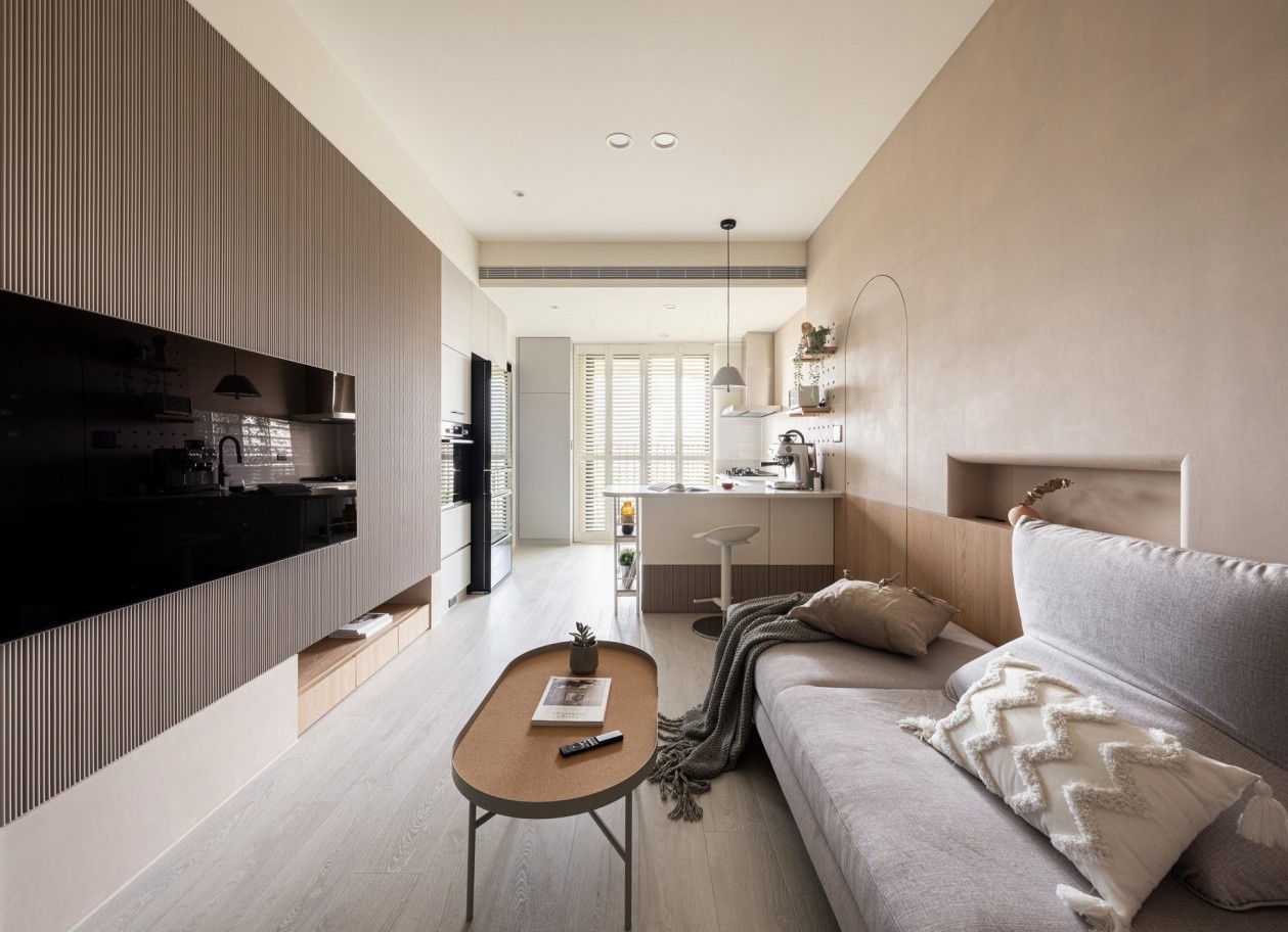 治愈奶茶色，一家人的冬日暖驿 | 筑悦空间设计-0