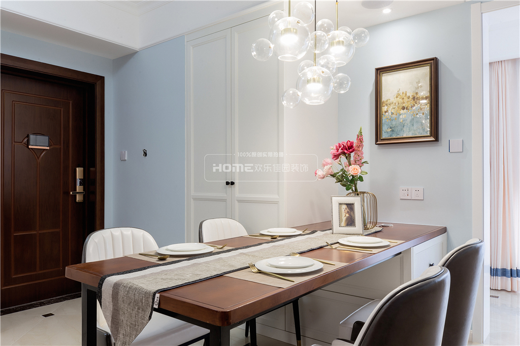 成都中德英伦世邦 140㎡美式轻奢风装修案例解析-46