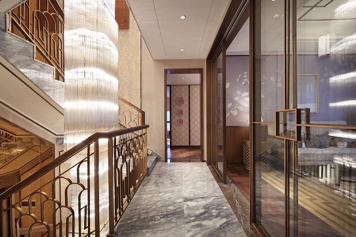 【辛视设计】688㎡新中式雅致东方别墅设计-12