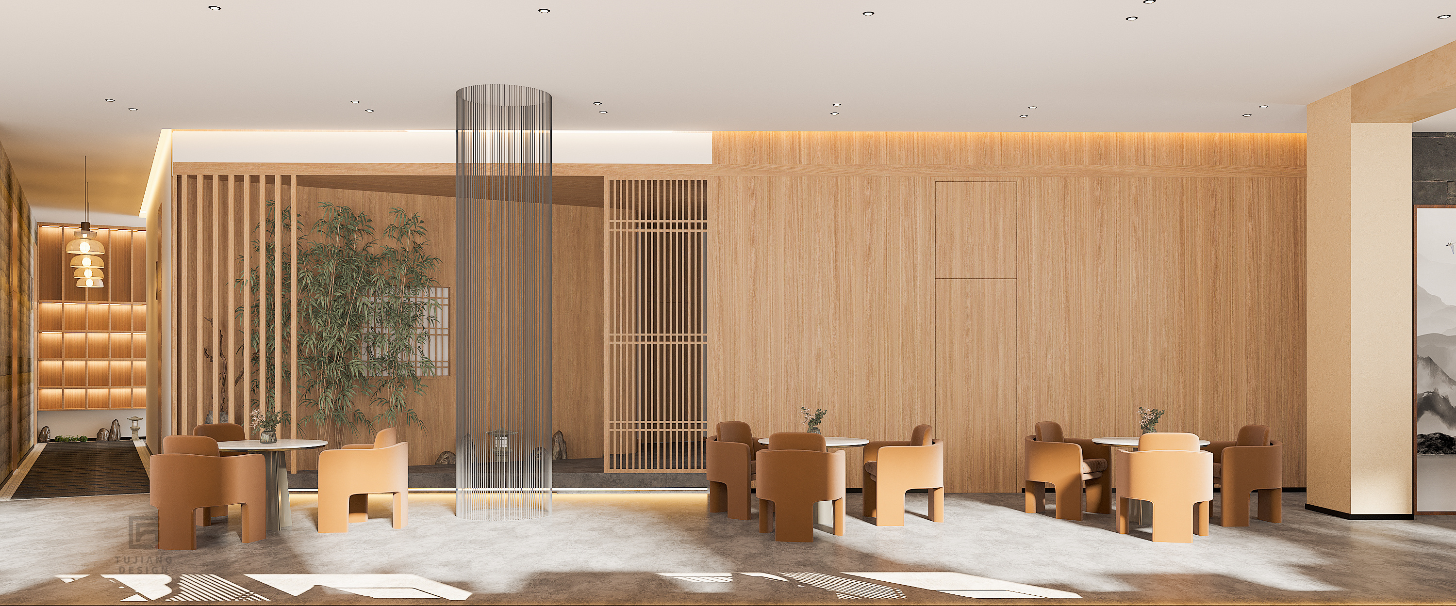 饱含情韵的茶楼禅意设计-0