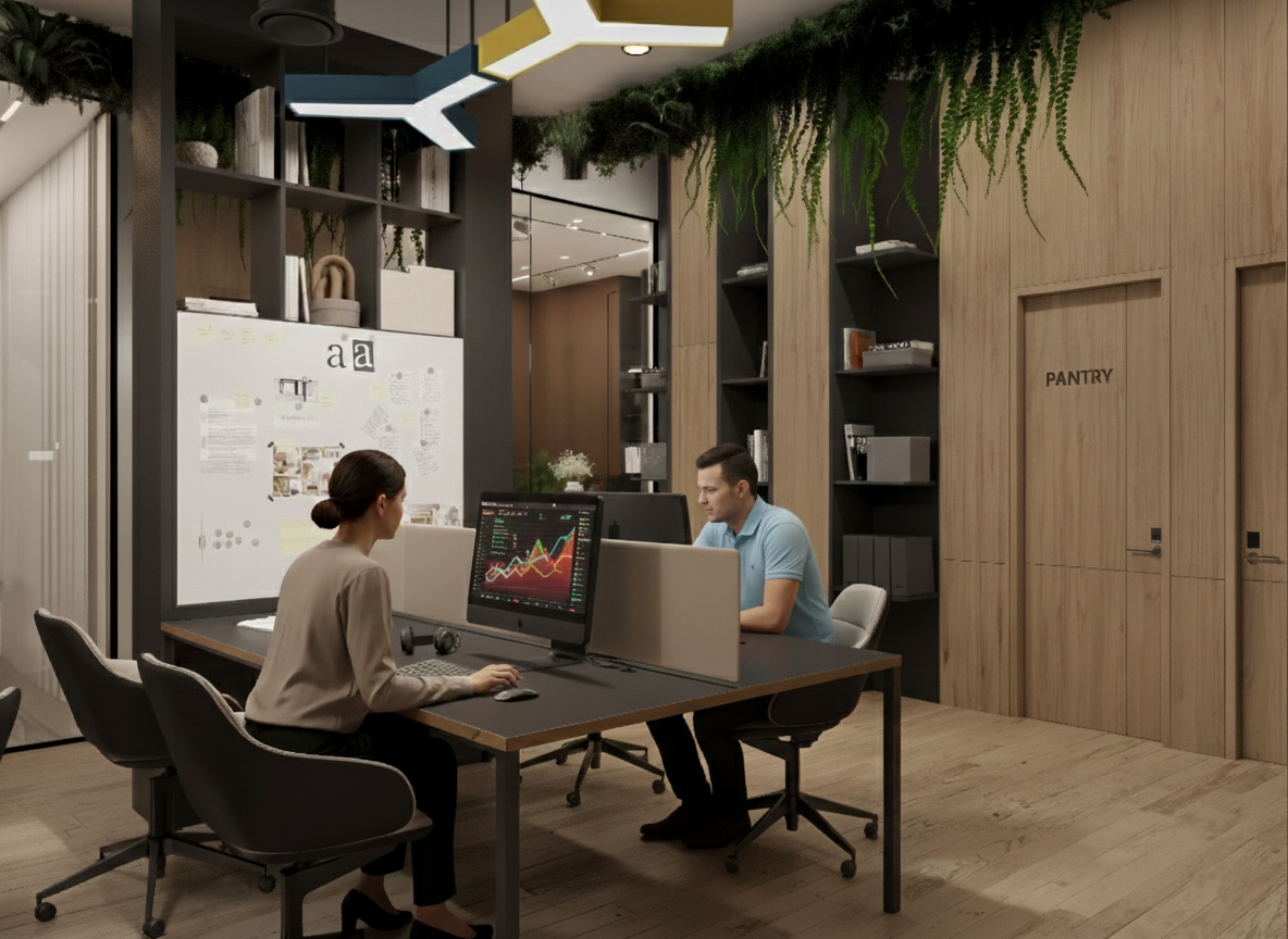 Modern Administrative Office - Design & visualization-5