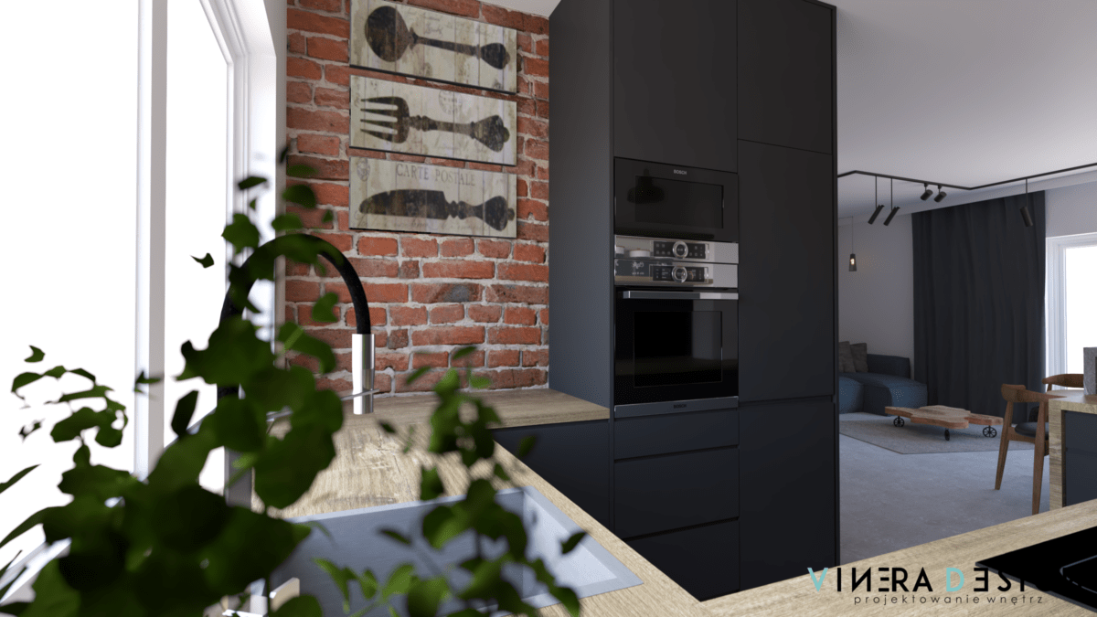 工业风格住宅一层室内设计-71