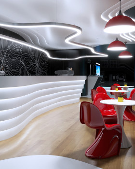 华为智能世界主题展览展位设计