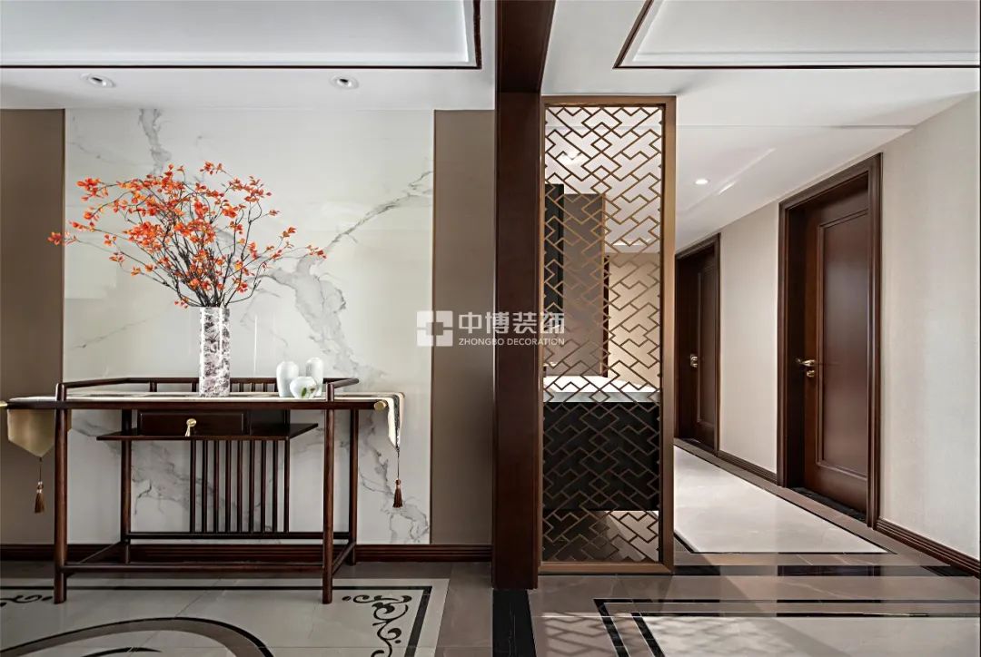 【中博案例】不拘一格的136㎡新中式,古风墨韵,打造高雅宁静住所!-36