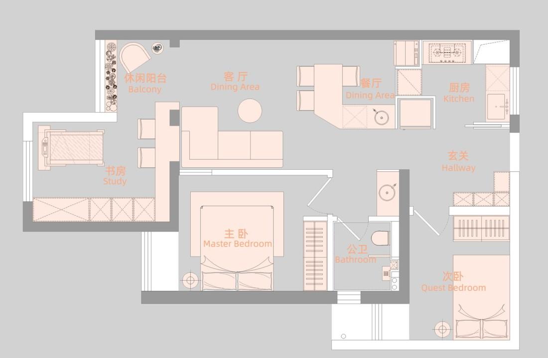 80 平米住宅的极致利用 | 多功能空间与 0 分贝书房-67