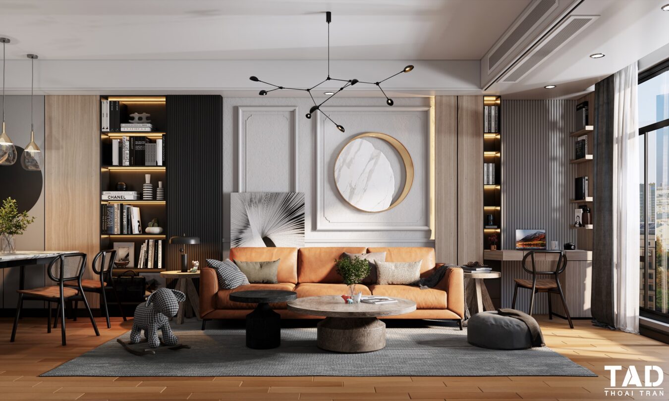 SketchUp室内客厅模型丨Thoai Tran-9