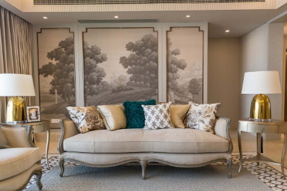 都市中的写意生活 · 墨色客厅与优雅卧室丨美禾设计-8