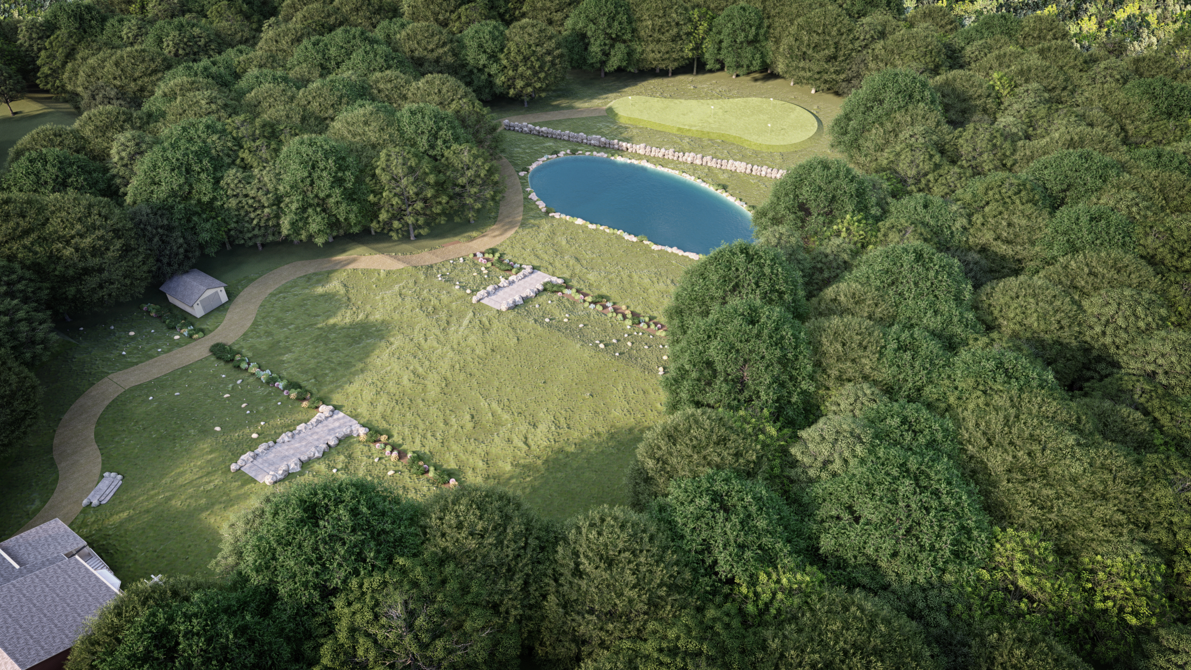 Large Yard Landscape design-2