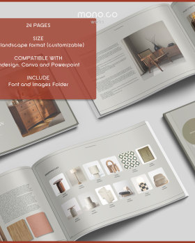 Interıor Design Presentation Moodboard Template