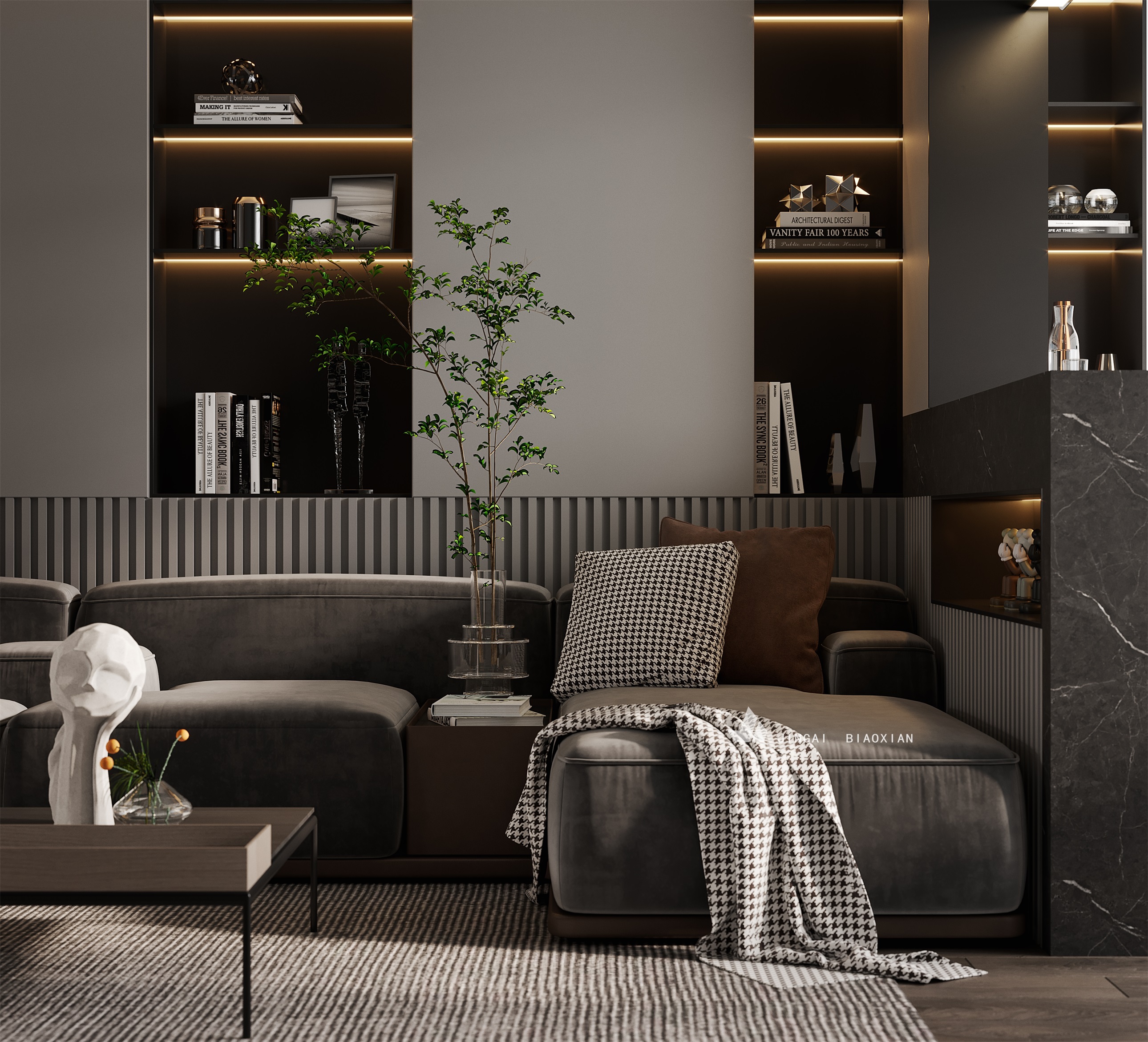 金该视觉呈现的时尚办公空间丨朱晨毅-11