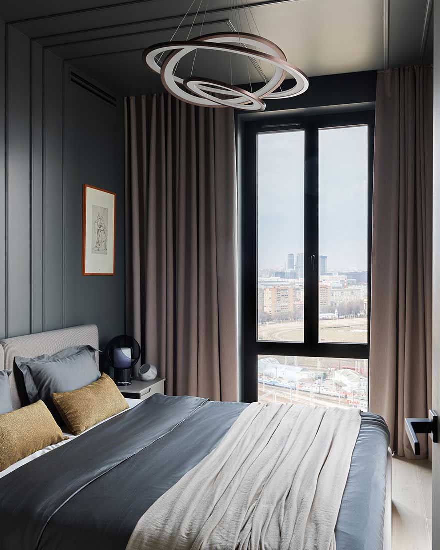 莫斯科简约舒适灰调公寓设计-8