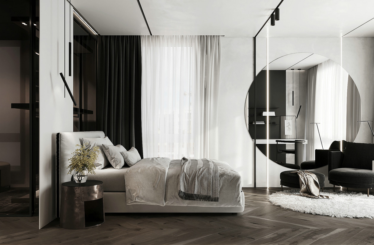 现代高级灰色系平层设计-13