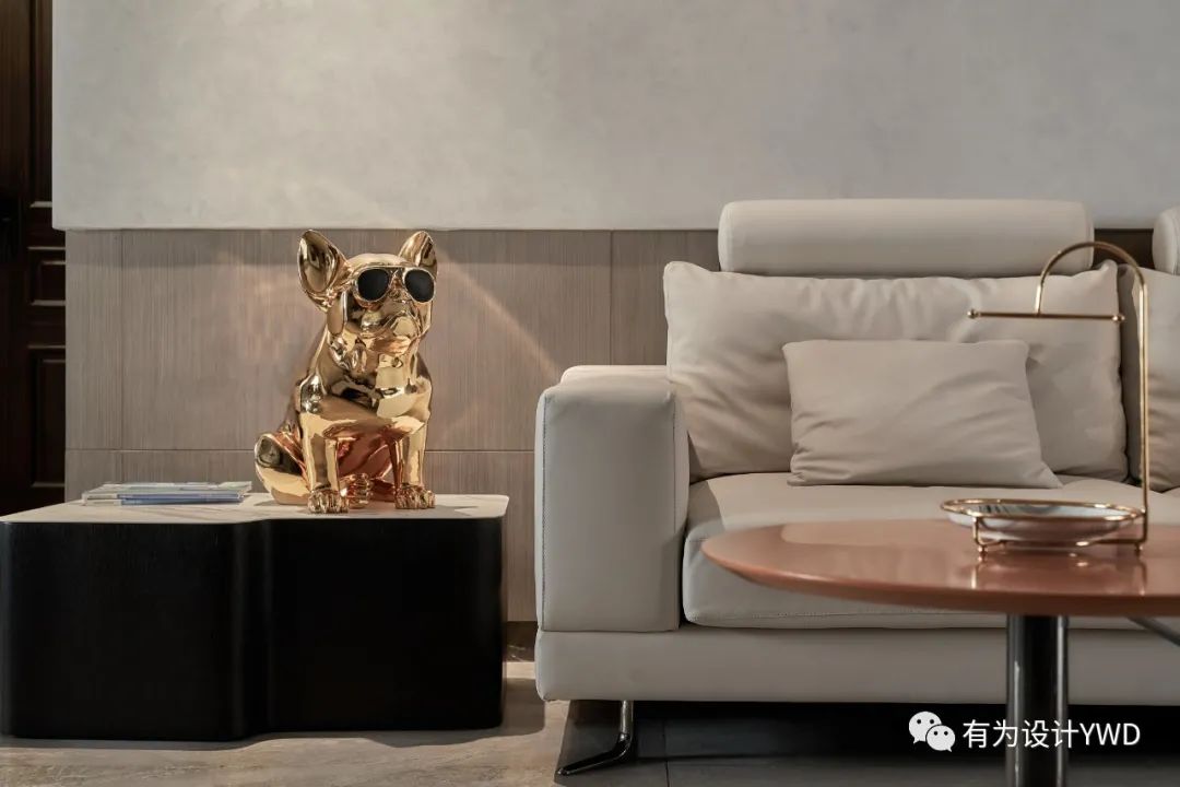 佛山南海中海千灯湖一号,木饰面与大理石的温暖碰撞-24