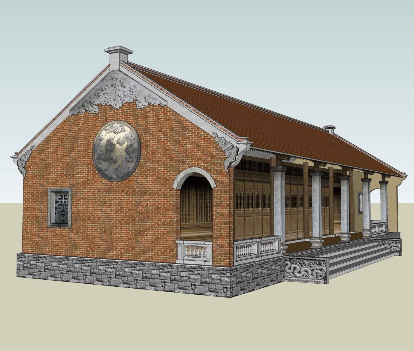 越南古建筑寺庙Sketchup模型库（P1）-10