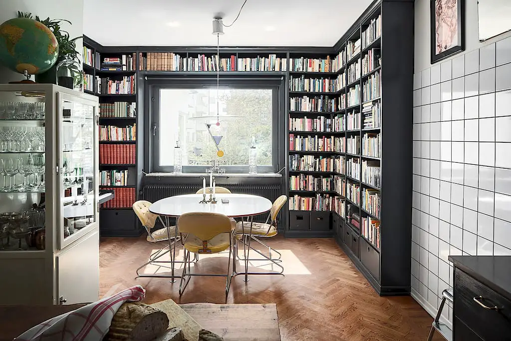 瑞典斯德哥尔摩独特书香公寓设计-6