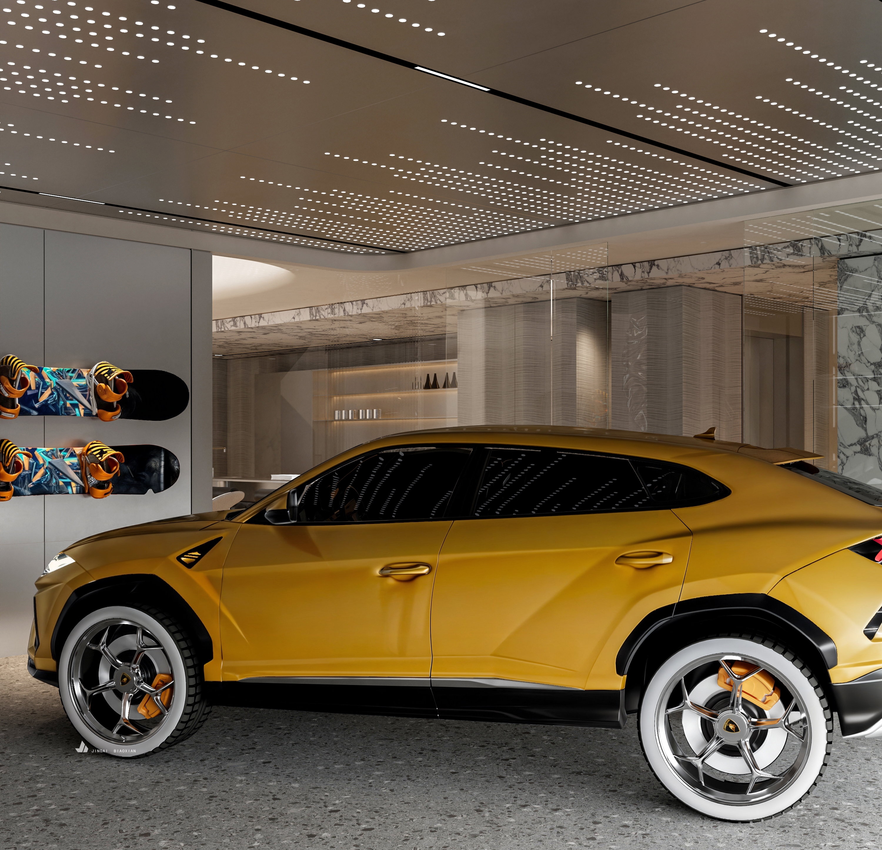 现代轻奢挑空别墅-9