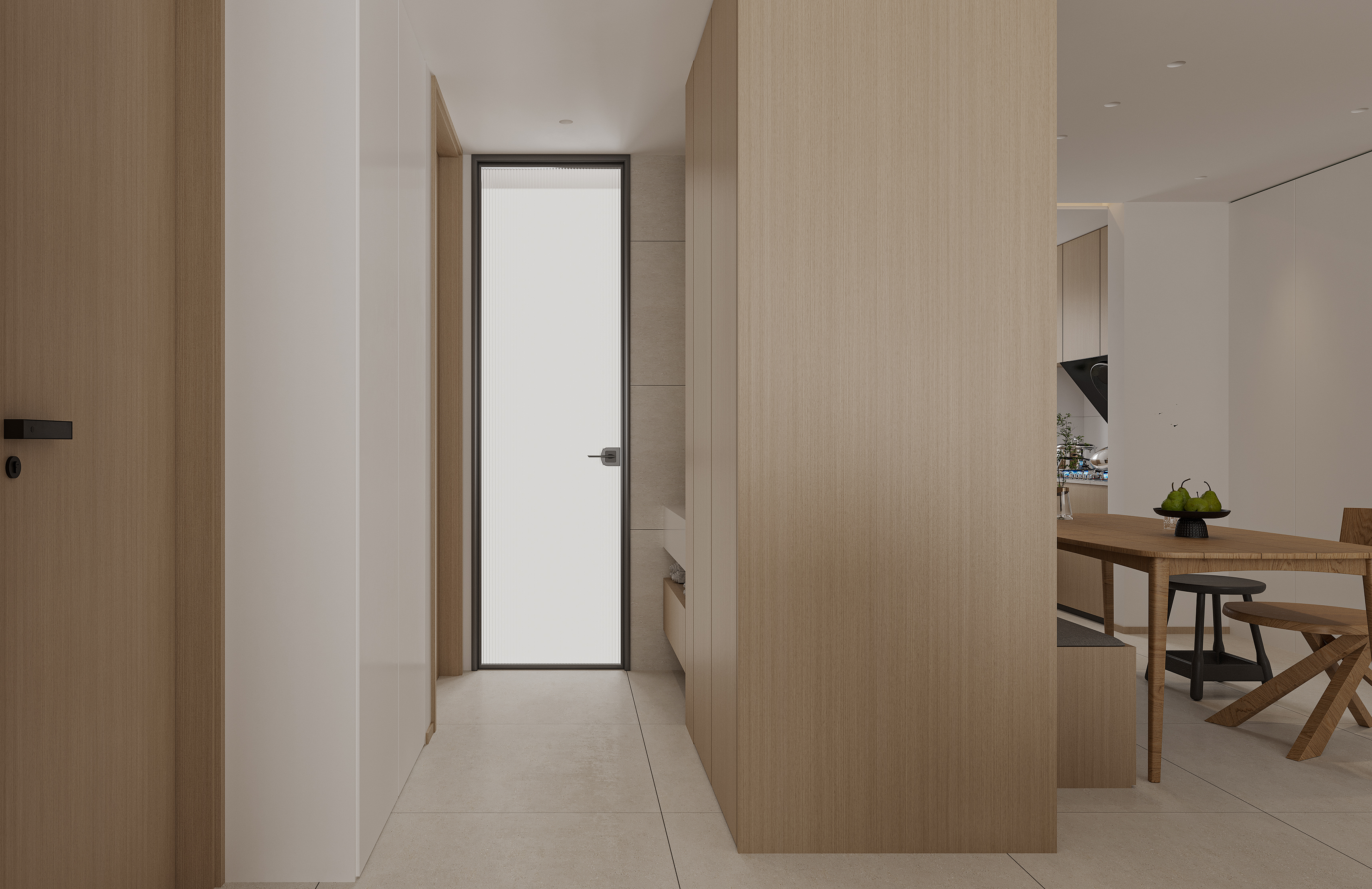 奶油简约小户型-17