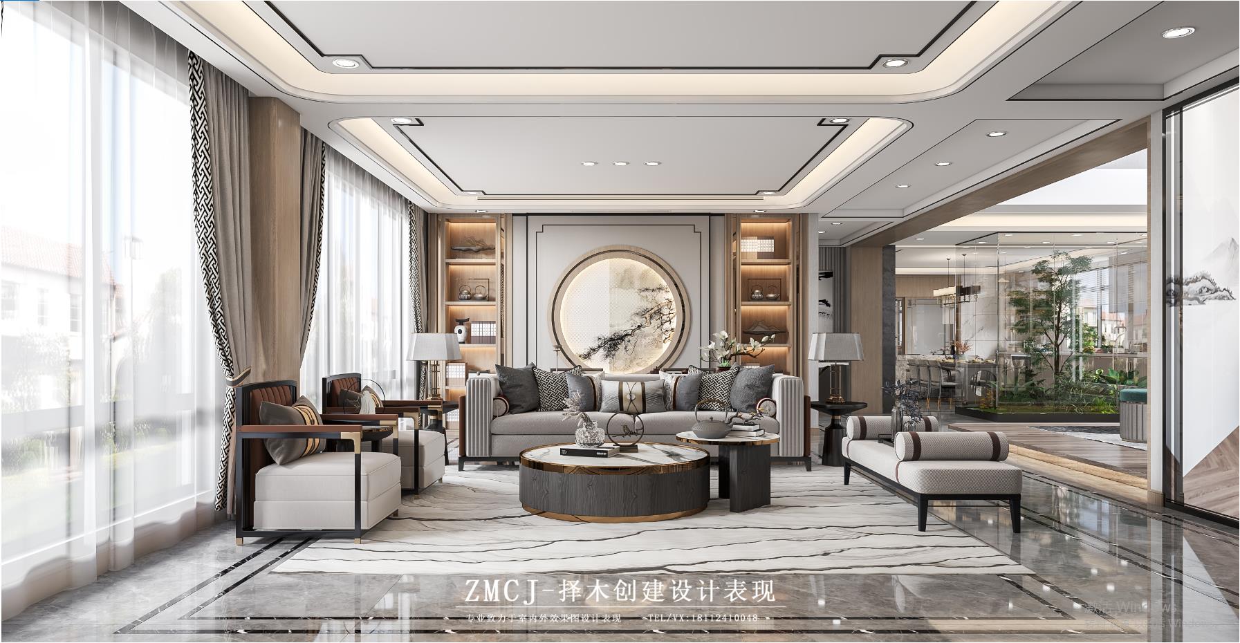 现代轻奢客餐厅大平层设计案例丨择木创建-9