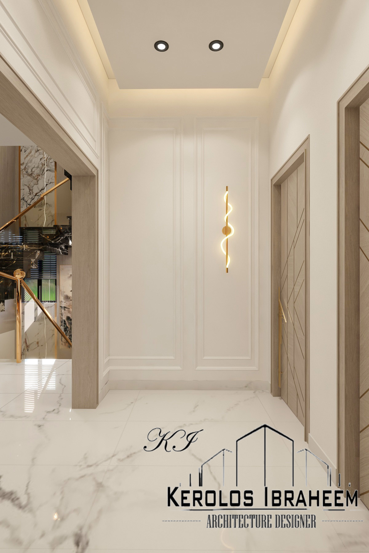 别墅二楼起居区设计丨Kerolos Ibraheem-14