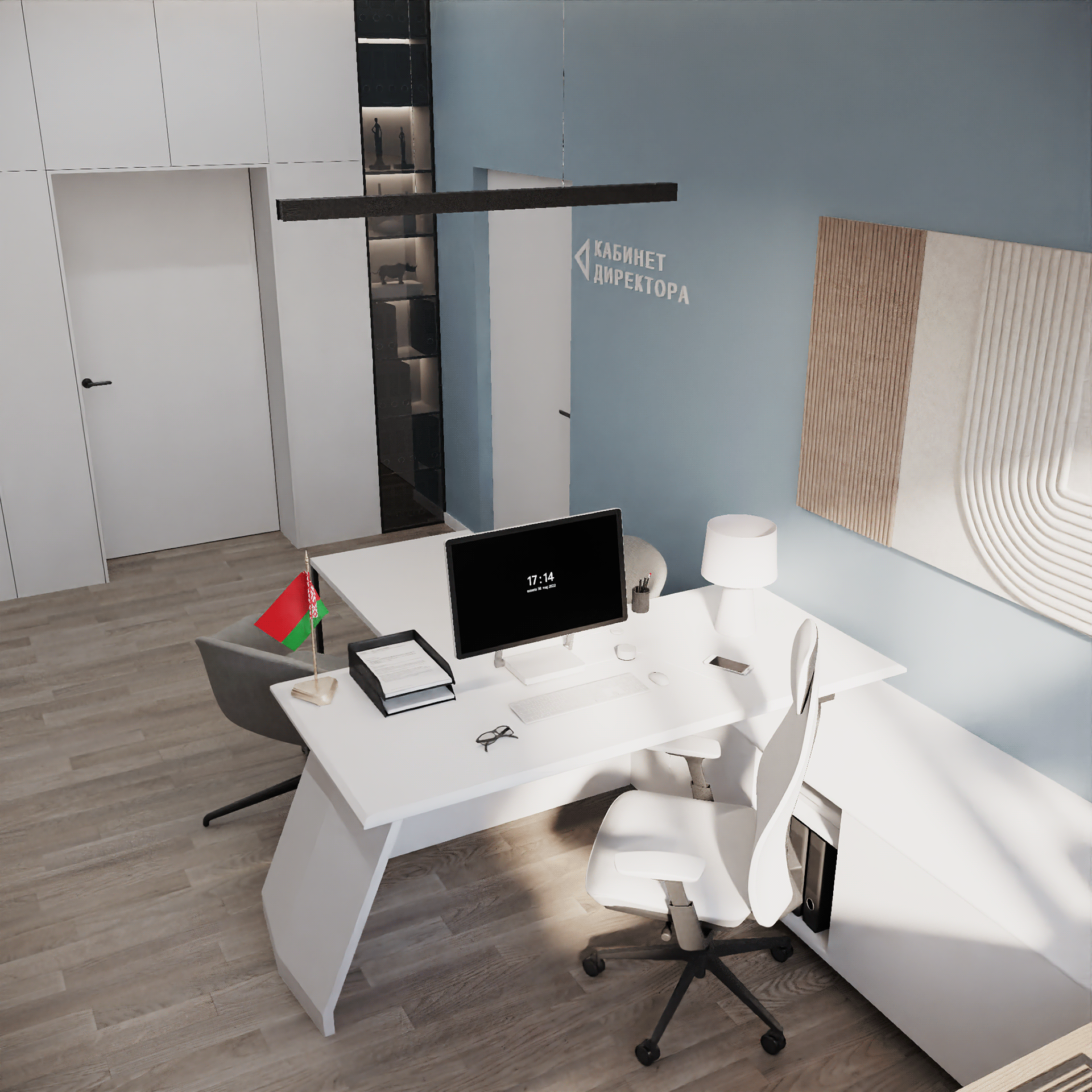 政府机构设计项目（办公室空间室内设计与3D可视化）-29