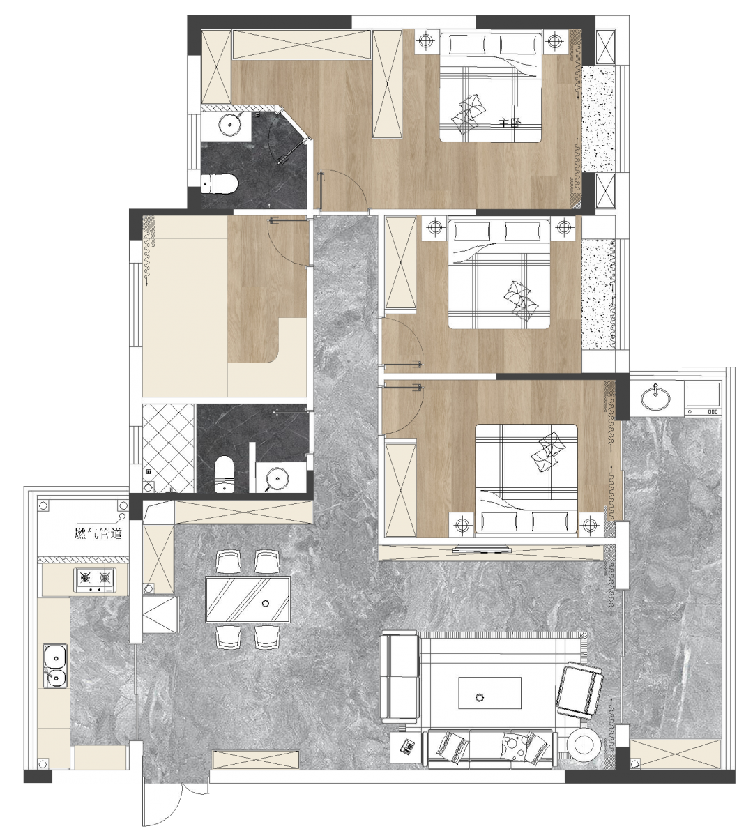 霍邱王占辉的现代简约之家丨红豆拌饭-6