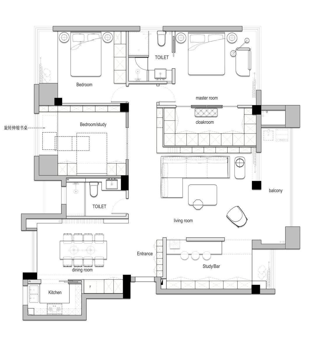 有机家居 | 杭州 140㎡住宅设计-7