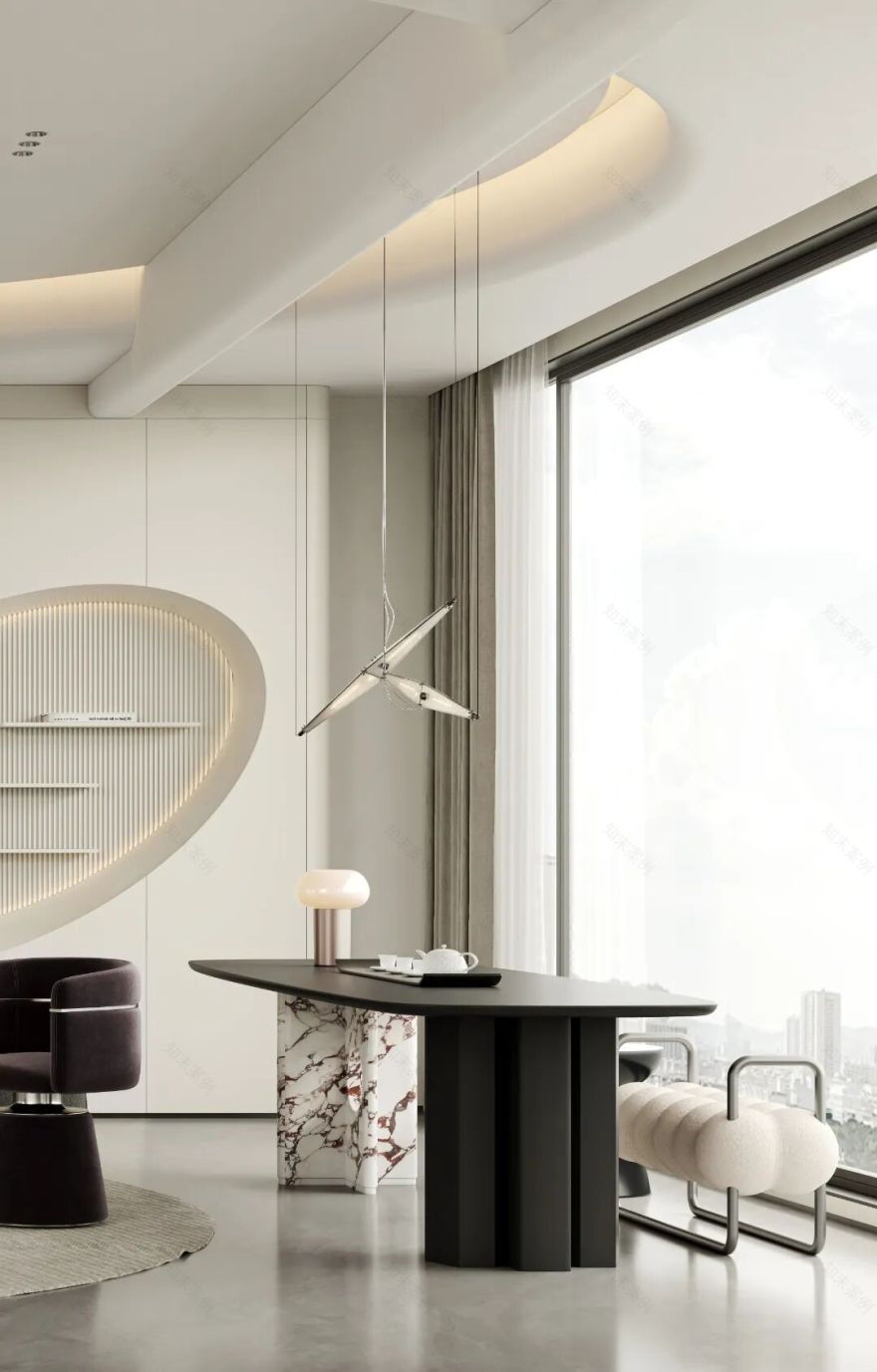 揽月台299㎡中叠现代简约设计-50