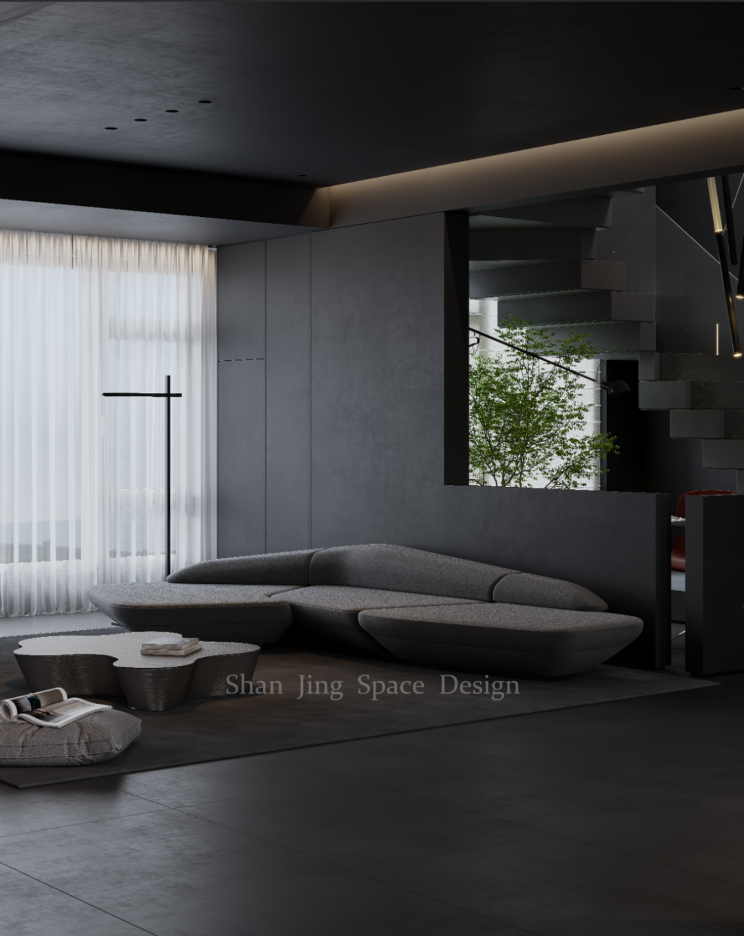 山境空间新案 |暗黑之境 |享受纯粹的墨色空间-49
