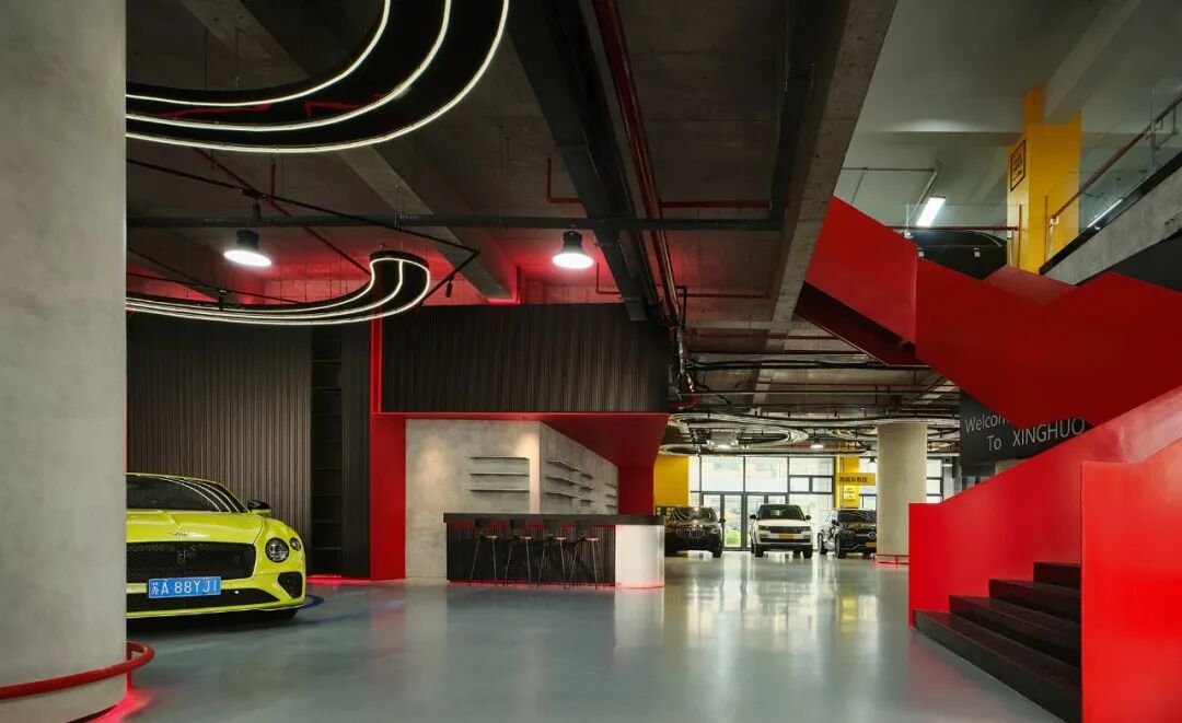 苏格设计丨3000㎡高街复古星火汽车展厅-44