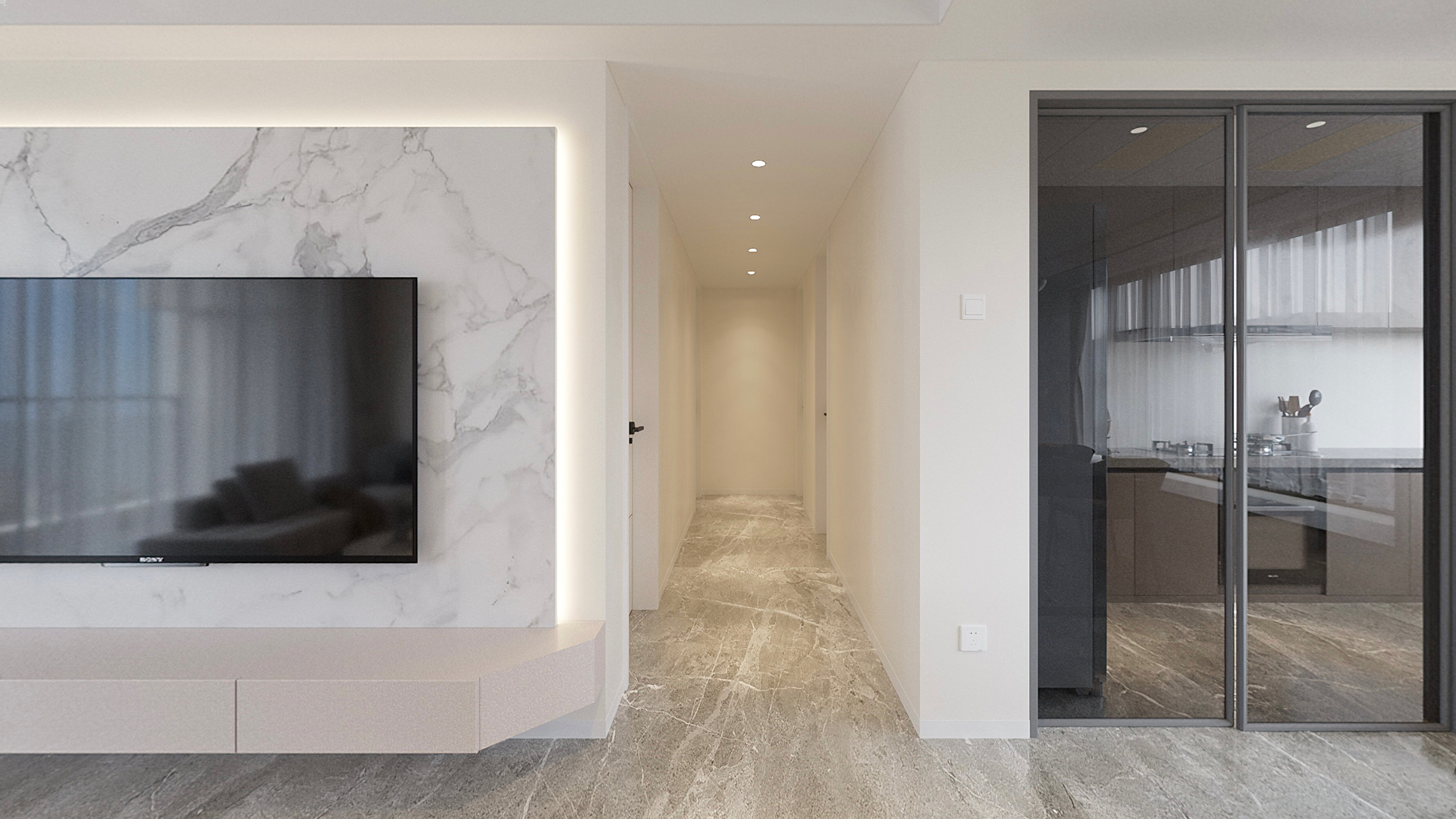 深圳口山设计：光明星河天地89㎡，装下四季温柔！-7