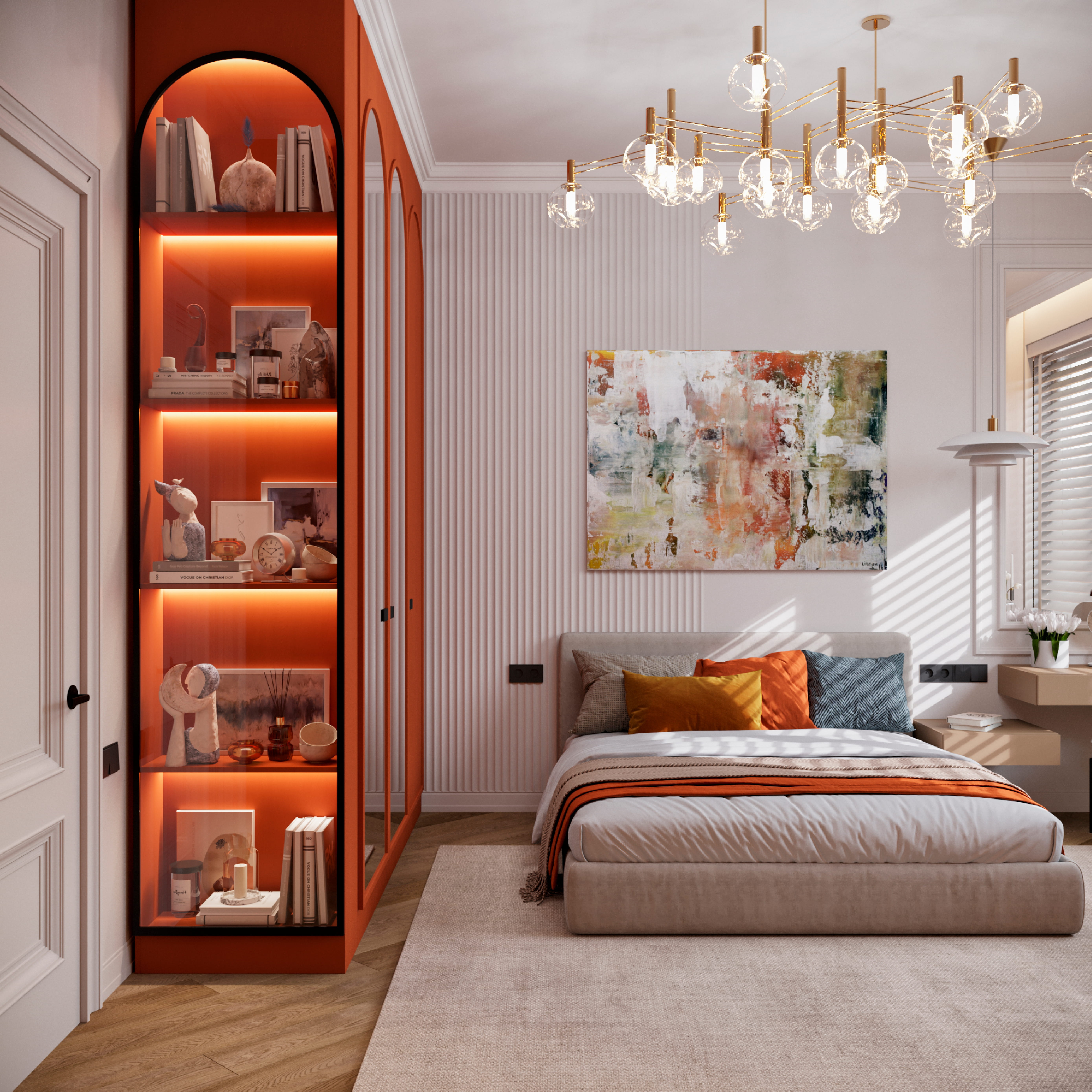 轻奢新中式卧室-2