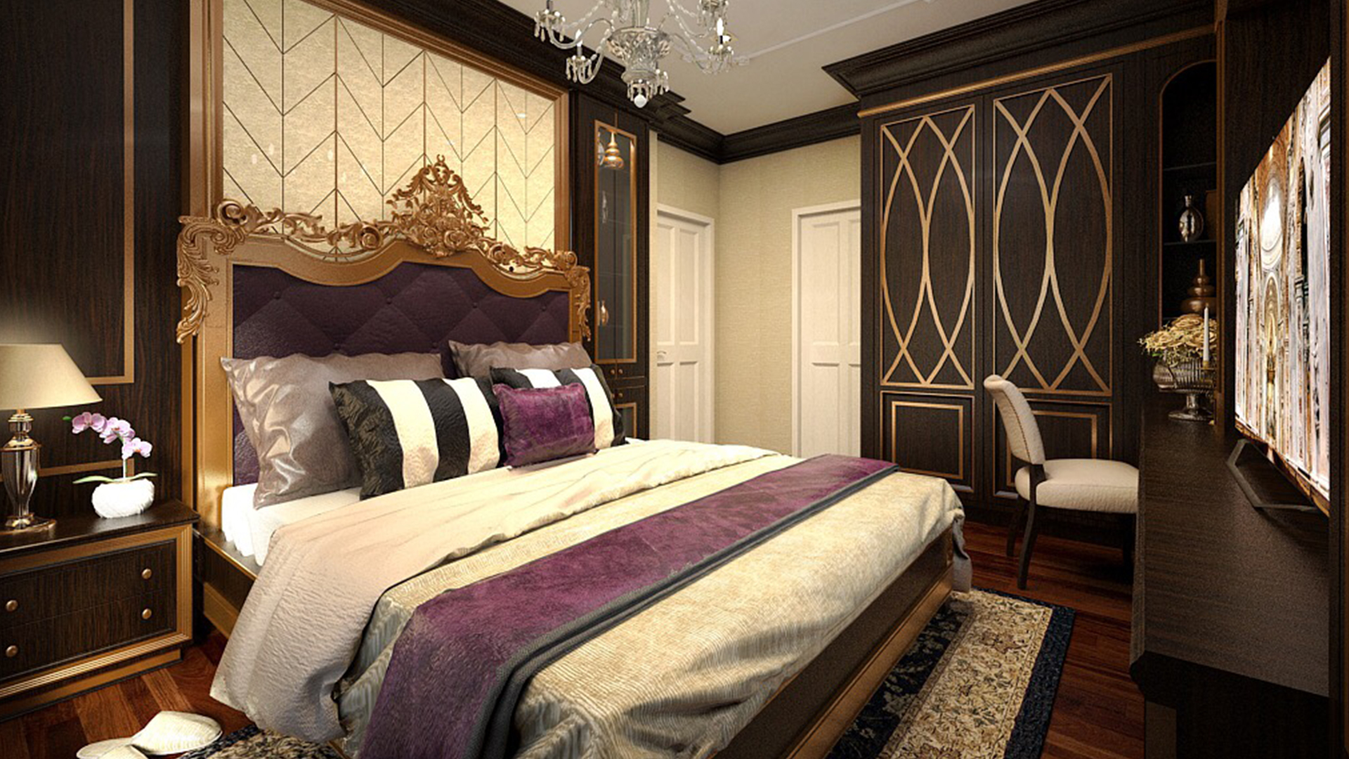 Bareo | ผลงานออกแบบ ตกแต่งภายในห้องนอน สไตล์คลาสสิก | Portfolio-2