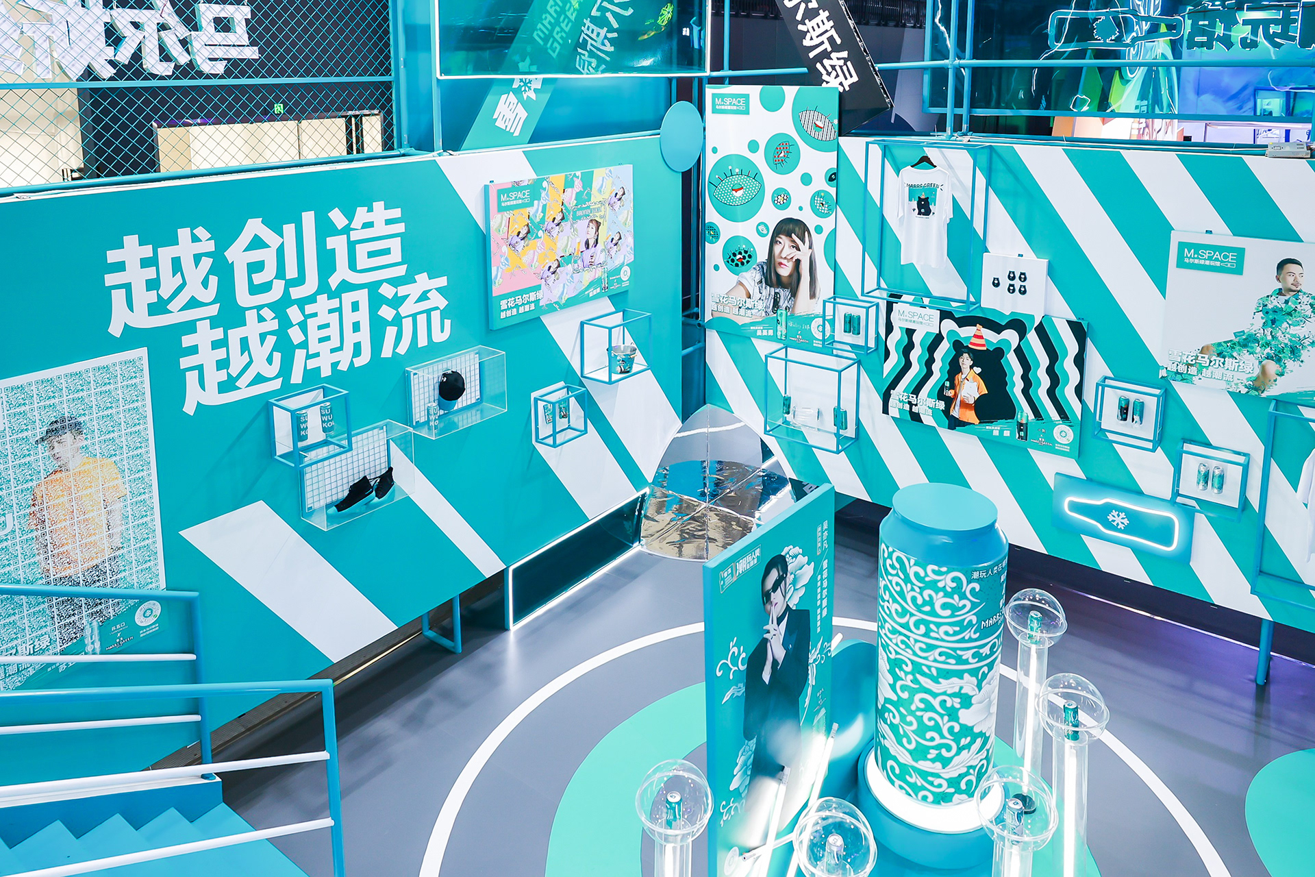2020 华润雪花马尔斯绿啤酒展台设计-15