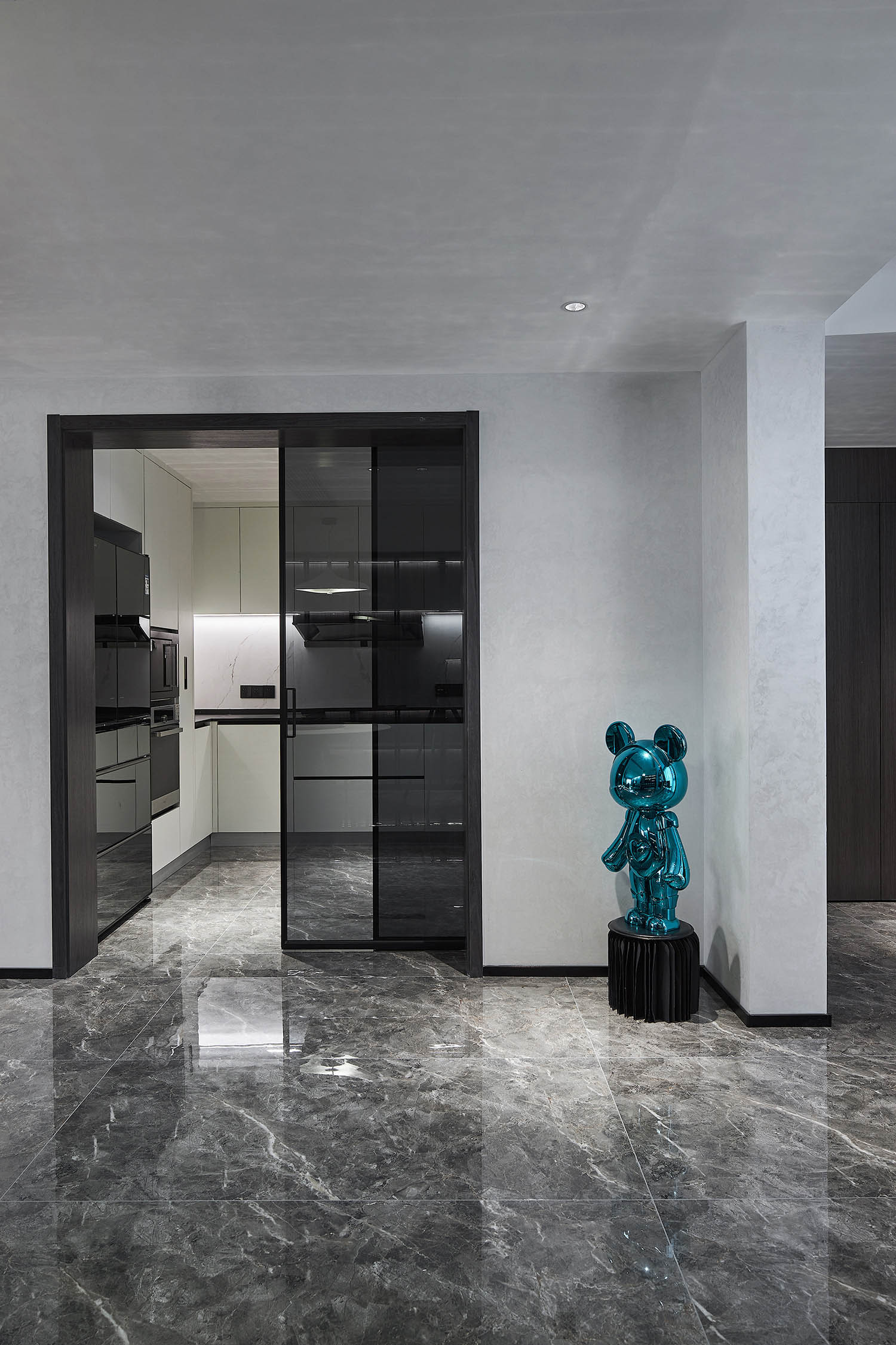 江景楼王酷黑大平层设计丨中国福州-15