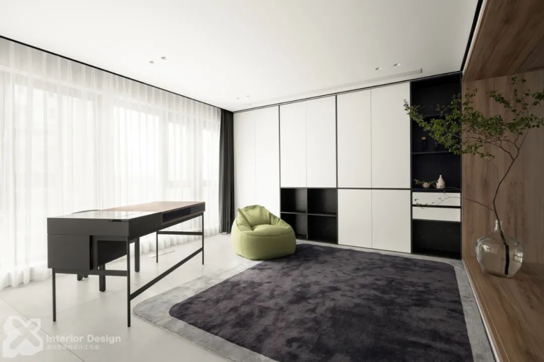 东阳 420㎡极简复式,黑白灰构建纯粹空间-60