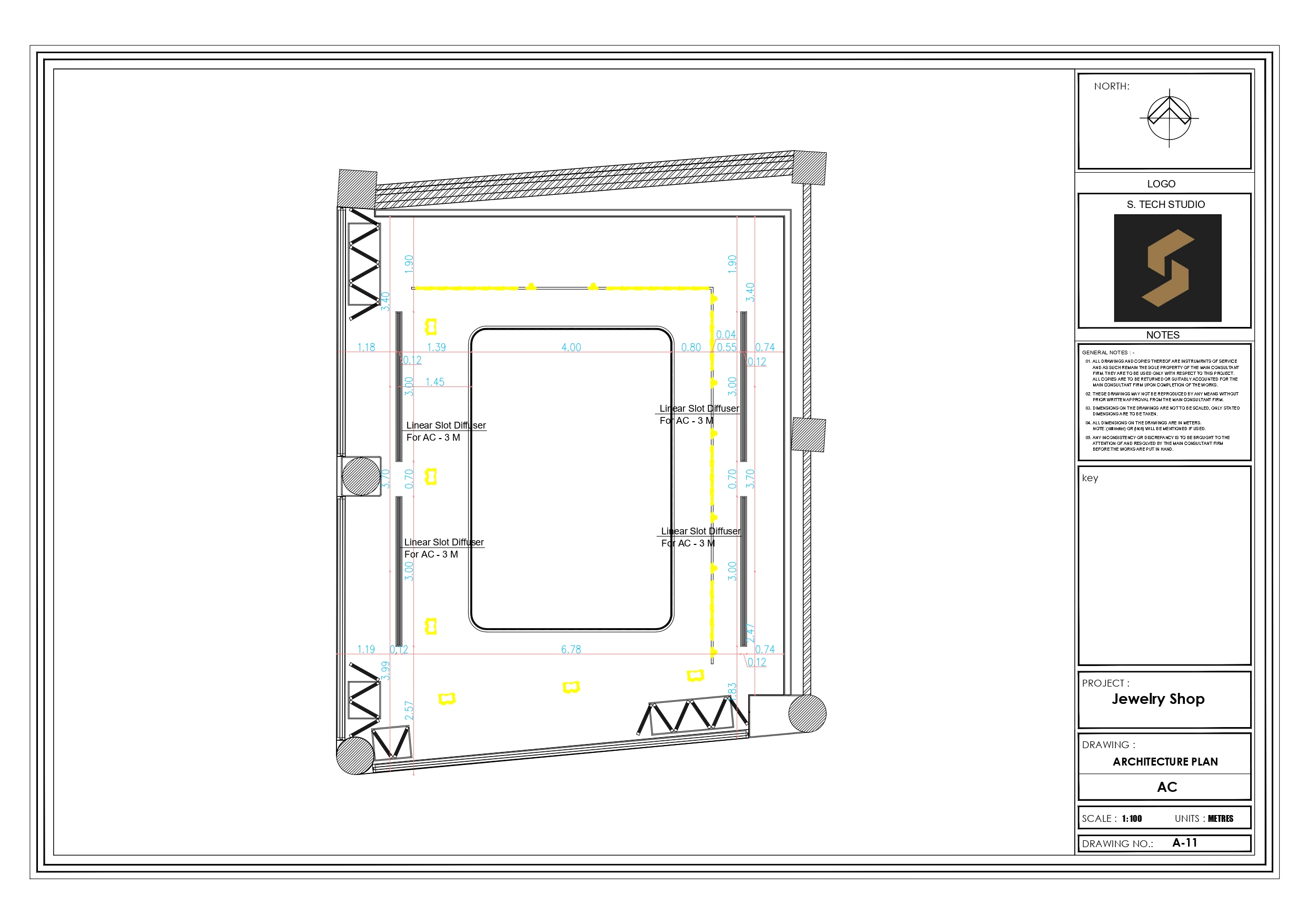 Shop Drawings of jewelry shop in Elothaim mall at KSA-6