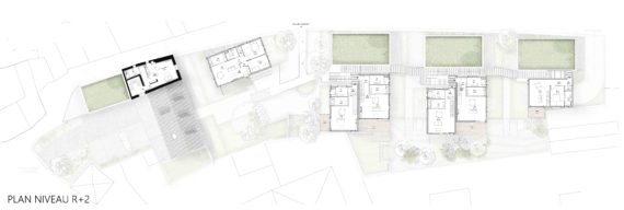 Pierres, Pavés, Bouleaux – 31 logements en bois dans un jardin / Triel-sur-Seine – Virtuel-10