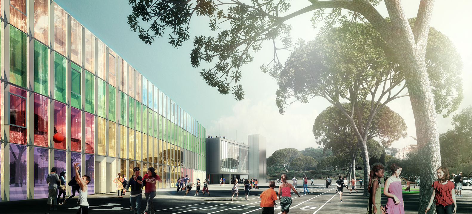 法国尼斯 Simone Veil 中学,融入环境的和谐设计-73