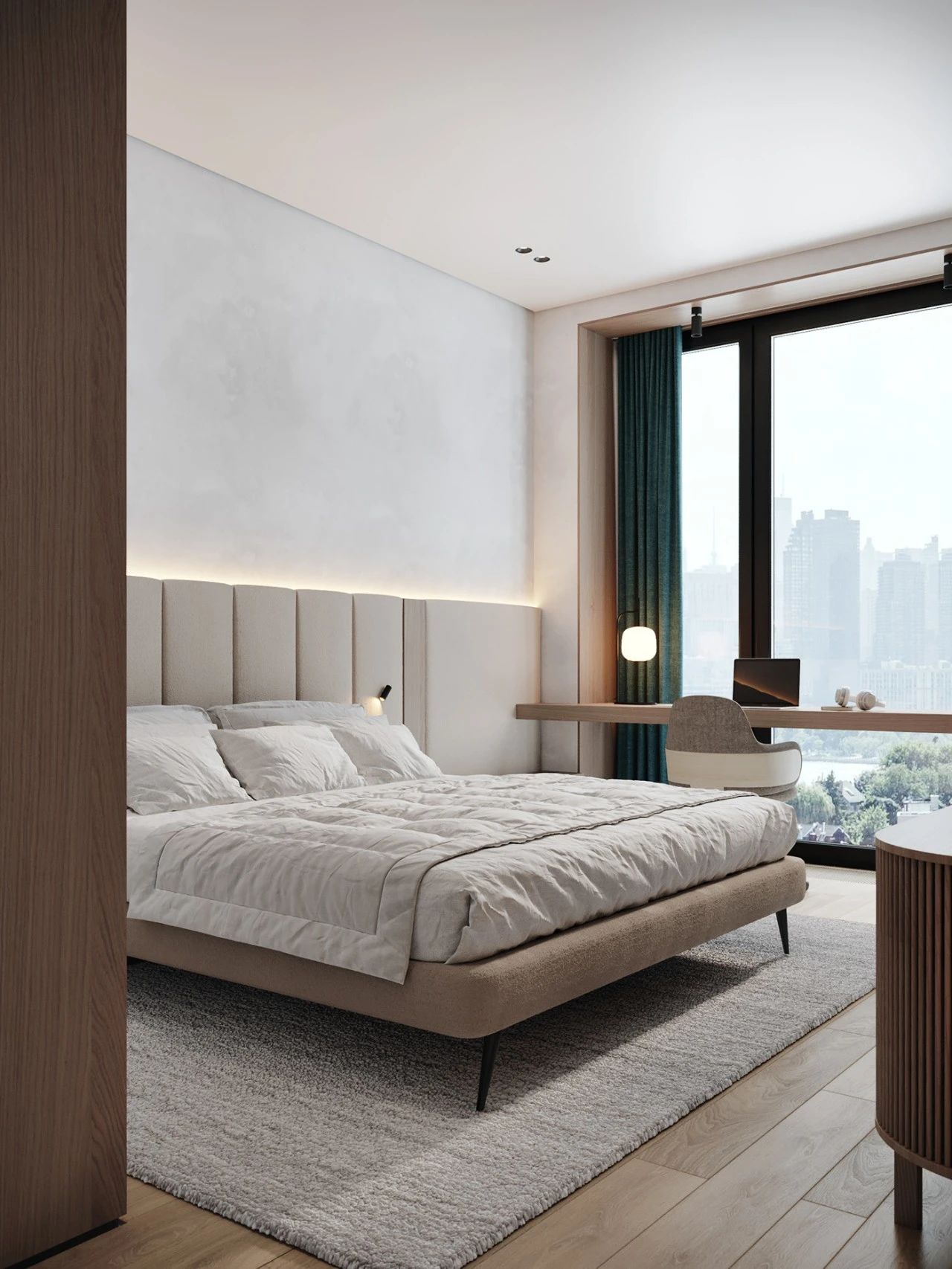 88㎡现代简约家居,原木与灰色打造温馨时尚空间-26